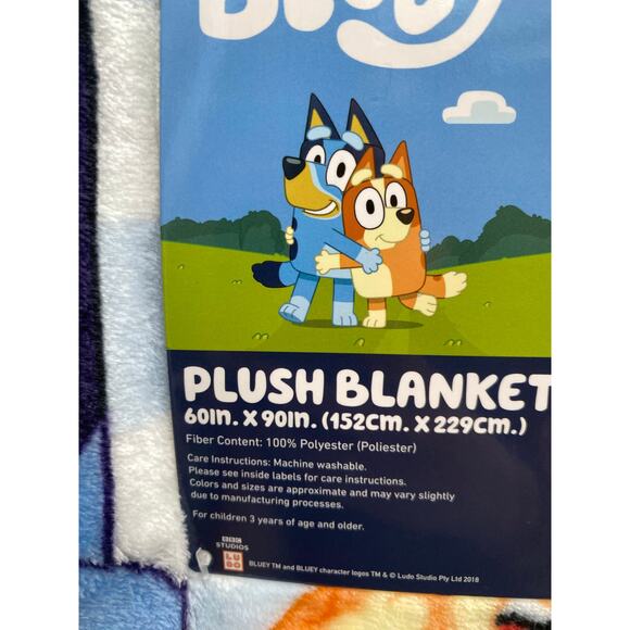 Bluey Plush Blanket | 60x90 Oversized Throw for Kids or Fans - Picture 3 of 4